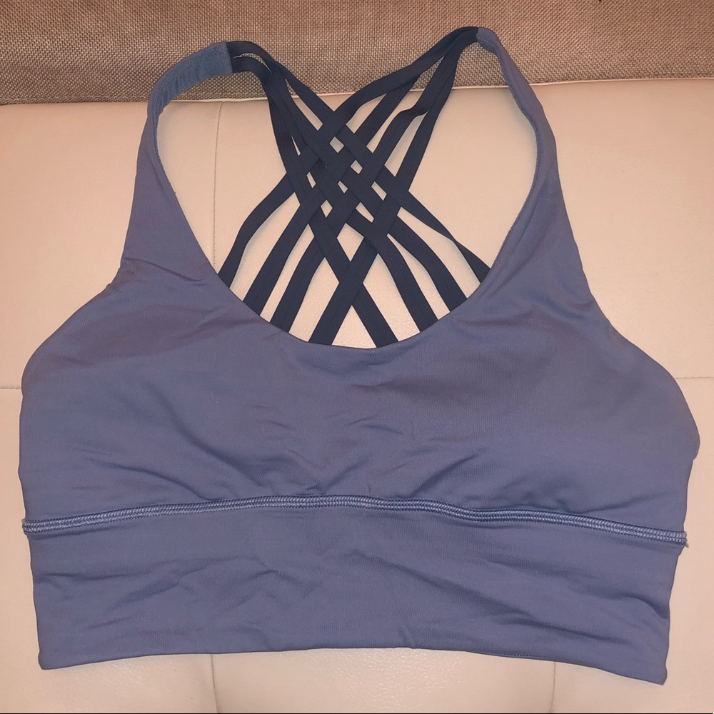 lululemon blue free to be moved bra